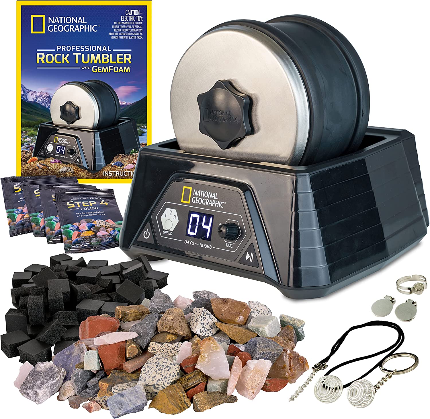 National Geographic Professional Rock Tumbler Kit product photograph